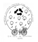 Logomarca do passeio ciclístico criado por alunos da E.M. Sete de Setembro, Pirabeiraba - Fotografo: Alunos/EM Sete Setembro - Data: 16/06/2015