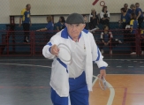 Sr. Edgard Toríbio Inácio(80 anos) competindo na argola masculina na 23ª Olimpíada da Melhor Idade. - Fotografo: Phelippe José da Silva - Data: 19/08/2014