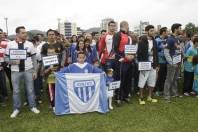 Equipe do Avai FC participando do Desfile de abertura do 38º Copão Kurt Meinert no Estádio do América FC em Jlle. - Fotografo: Phelippe José - Data: 20/06/2015