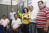 A Prefeitura de Joinville homenageou na manhã desta segunda-feira (05/11) os atletas do PARAPAN. A atleta Sheila Finder foi uma das homenageadas - Fotografo: Kátia Nascimento - Data: 05/11/2011