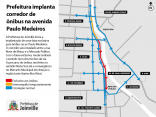 Mapa corredor de ônibus na Paulo Medeiros - Fotografo: Arte Secom - Data: 12/04/2016