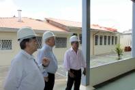 Prefeito e equipe vistoriam obras da Escola Municipal Pofessor Bernardo Tank - Fotografo: Jaksson Zanco - Data: 29/01/2013