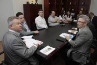 Prefeito Udo Döhler e vice Rodrigo Coelho durante reunião do Conselho de Administração da Companhia Águas de Joinville que escolheu Nelson Possamai como presidente - Fotografo: Jaksson Zanco - Data: 22/01/2013