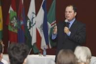 A primeira Conferência Regional sobre Transparência e Controle Social reúne, nesta sexta-feira (25), prefeitos e representantes de Joinville municípios que integram a Associação de Municípios do Nordeste de Santa Catarina (Amunesc). Ricardo Paladino foi o palestrante do diar - Fotografo: Kátia Nascimento - Data: 25/11/2011