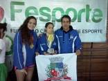 Equipe campeã no Tênis: Bruna Silva, Maria Eduarda Mayeski e José Luis Alves - Fotografo: Divulgação - Data: 31/07/2014