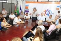 Aconteceu nesta terça-feira (20/12) uma confraternização com as entidades que foram beneficiadas pela parceria entre a Prefeitura e a Câmara de Vereadores. O prefeito lembrou que o momento entra para a história de Joinville. - Fotografo: Mauro Artur Schlieck - Data: 20/12/2011