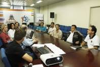 Delegados do OP (Orçamento Participativo) da região do Aventureiro vieram até a sede da Prefeitura nesta segunda-feira (31) de manhã para conhecerem o projeto da Praça dos Esportes e da Cultura que será construída no bairro - Fotografo: Kátia Nascimento - Data: 31/10/2011