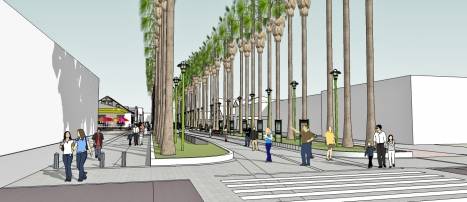 Ilustração mostra como deve ficar a Rua das Palmeiras com o novo projeto paisagístico. - Fotografo: Mauro Artur Schlieck - Data: 15/03/2012