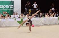 Isabela Henao da equipe de ginástica ritmica da Felej competindo no aparelho bola nos 54º  Jasc em Itajaí - Fotografo: Phelippe José da Silva - Data: 24/11/2014