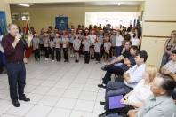 Entregue neste sábado à comunidade do Canela, em Pirabeiraba, as obras de ampliação e reforma da escola Emilio Paulo Roberto Hardt. O prefeito Carlito Merss destacou os investimentos no setor e os prêmios a excelência da educação joinvilense vem recebendo - Fotografo: Mauro Artur Schlieck - Data: 10/12/2011