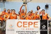 A equipe do Centro Esportivo para Pessoas Especiais ( CEPE) ficou com a terceira colocação na 3ª Copa Felej de Basquete em Cadeira de Rodas - Fotografo: Divulgação - FELEJ - Data: 12/03/2012