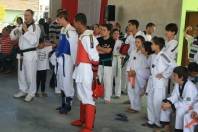 Crianças e adolescentes praticam Taekwondo no  projeto Jovem Vencedor, em parceria da UBS do Jardim Paraíso e Felej - Fotografo: Divulgação - Data: 18/07/2013