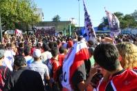 A torcida acompanha a classificação do JEC para Série B em telão montado pela Prefeitura/FELEJ na Praça do Mercado Público. - Fotografo: Mauro Artur Schlieck - Data: 17/10/2011