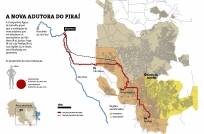 Mapa da adutora do Piraí - Fotografo: Divulgação - Data: 19/08/2013