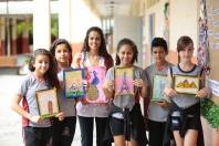 Alunos participam de intercâmbio cultural com a professora Soraya Rachel na escola Eladir Skibinski  - Fotografo: Rogerio da Silva - Data: 28/11/2014