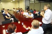 Depois da assinatura dos convênios entre a Prefeitura de Joinville e as entidades assistenciais o prefeito Carlito Merss destacou o trabalho da Secretaria de Assistência Social para fazer a distribuição dos recursos de forma mais justa e eficiente. - Fotografo: Mauro Artur Schlieck - Data: 15/12/2011