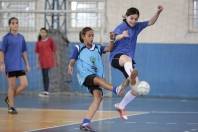 Final futsal feminino, Jogos Escolares.  Escola Municipal Nilson Bender (Azul Claro) X Escola Municipal Padre Valente Simioni - Fotografo: Rogerio da Silva - Data: 04/11/2015