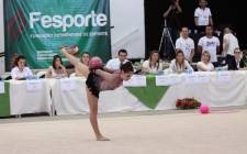 Maria Francisca da equipe de ginástica ritmica da Felej competindo no aparelho bola nos 54º  Jasc em Itajaí - Fotografo: Phelippe José da Silva - Data: 24/11/2014