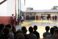 Hasteamento da Bandeira na Escola Municipal Professora Laura Andrade - Fotografo: Rogerio da Silva - Data: 03/04/2013