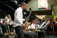 Joinville Jazz Big Band se apresenta na Escola Hans Müller - Fotografo: Divulgação/SECOM - Data: 15/08/2013