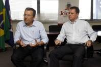 Secretário de estado da Saúde, Dalmo Claro, e secretário municipal da Saúde, Armando Pereira, se reuniram com prefeito para definir agenda de trabalho para integração de gestão hospitalar - Fotografo: Jaksson Zanco - Data: 14/01/2013