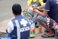 Ação do programa Consultório na Rua voltado ao atendimento aos moradores de rua - Fotografo: Rogerio da Silva - Data: 24/10/2014