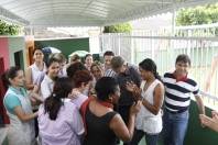 O prefeito Carlito Merss visitou o CEI Luiza Maria Veiga e participou de uma vivência com os professores  - Fotografo: Kátia Nascimento - Data: 09/12/2011