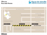 Local da obra da rede coletora na rua João Pessoa - Fotografo: Divulgação - Data: 10/01/2014