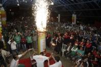 Acendimento Pira Olimpica nos 11º Parajasc em São Miguel do Oeste. - Fotografo: Phelippe José - Data: 25/04/2015