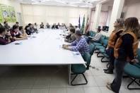 Reunião da Defesa Civil com equipe de Blumenau  para trocar ideias das atividades - Fotografo: Rogerio da Silva - Data: 26/08/2015
