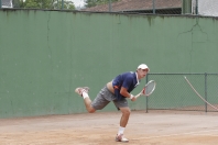 Ricardo Hoseval disputa partida de tenis de campo contra Itajaí nos 53º Jasc em Blumenau - Fotografo: Phelippe José - Data: 25/11/2013