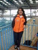 Representando a natação paralímpica da Felej, em parceria com o Centro Esportivo para Pessoas Especiais (CEPE), a nadadora Tamiris Hintz, 13 anos, estará em Blumenau neste sábado (15/9) competindo no Circuito Catarinense de Natação Não-federados - Fotografo: Divulgação Felej - Data: 12/09/2012