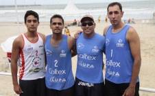 Equipe de volei de praia masculina participando dos 54º  Jasc em Itajaí. - Fotografo: Phelippe José da Silva - Data: 21/11/2014