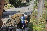 Obra de drenagem na rua Humaitá no Bom Retiro. - Fotografo: Phelippe José - Data: 27/01/2015