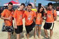 A equipe de natação CEPE/KRONA/FELEJ conquistou os quatro primeiros lugares na disputa do ouro masculino e segundo lugar no feminino na segunda edição da Travessia Praia do Porto, em Imbituba (SC ) - Fotografo: Divulgação - Data: 21/01/2013