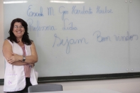 Professores iniciam atividades na rede municipal de ensino - Lídia Costa Cecílio, da Escola Heriberto Hülse. - Fotografo: Rogerio da Silva - Data: 04/02/2015