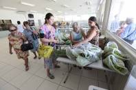 Ação no Restaurante Popular sobre cuidados alimentares - Fotografo: Rogerio da Silva - Data: 07/04/2016