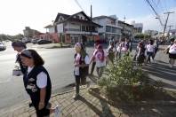 Passeata do Outubro Rosa da equipe da UBSF Costa e Silva - Fotografo: Rogerio da Silva - Data: 21/10/2014