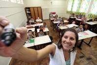 Início do ano letivo na rede municipal de ensino - Professora Adriana de Borba - Fotografo: Rogerio da Silva - Data: 18/02/2013