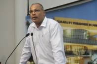 Kelvin Nunes Soares, Coordenador Técnico da Felej fazendo a abertura do IIº Seminário de Capacitação Profissional em Esportes, Lazer e Eventos. - Fotografo: Phelippe José da Silva - Data: 10/12/2014