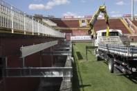 Colocação das estruturas metálicas nas obra de ampliação Arena Joinville - Fotografo: Phelippe José - Data: 19/08/2015