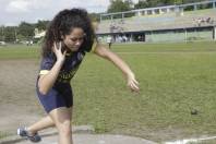 JEVILLE= Competição de atletismo na pista da Univille = Lançamento de peso - Fotografo: Phelippe José - Data: 15/09/2015