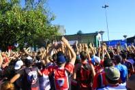 A torcida acompanha a classificação do JEC para Série B em telão montado pela Prefeitura/FELEJ na Praça do Mercado Público. - Fotografo: Mauro Artur Schlieck - Data: 17/10/2011