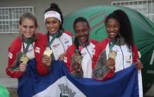 Atletismo feminino de Jlle vence prova revesamento 4 x 100 nos 27º Joguinhos Abertos em Caçador - Fotografo: Phelippe José da Silva - Data: 31/07/2014