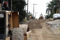 Obras da Subprefeitura Leste, ensaibramento na rua Tangará - Fotografo: Rogerio da Silva - Data: 26/07/2013