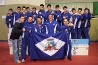 Equipe de Karatê Masculina de Jlle é  campeão geral categoria Katar e Kumitê nos 27º Joguinhos Abertos de SC em Caçador - Fotografo: Phelippe José da Silva - Data: 28/07/2014