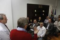 O prefeito Carlito Merss esteve na Câmara de Vereadores na manhã desta quarta-feira (16/11) para fazer um balanço da viagem à Europa e discutir projetos a serem votados ainda este ano - Fotografo: Kátia Nascimento - Data: 16/11/2011