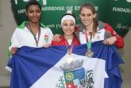 Atleta Letícia Oro Mello vence prova salto distância nos 27º Joguinhos Abertos em Caçador - Fotografo: Phelippe José da Silva - Data: 31/07/2014