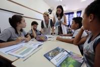 Aulas de educação financeira na Escola Municipal Silvio Sniecikoviski - Fotografo: Rogerio da Silva - Data: 16/04/2015