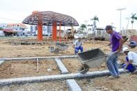 Várias equipes trabalham na fase de conclusão do Parque da Cidade - Fotografo: Mauro Artur Schlieck - Data: 11/10/2011